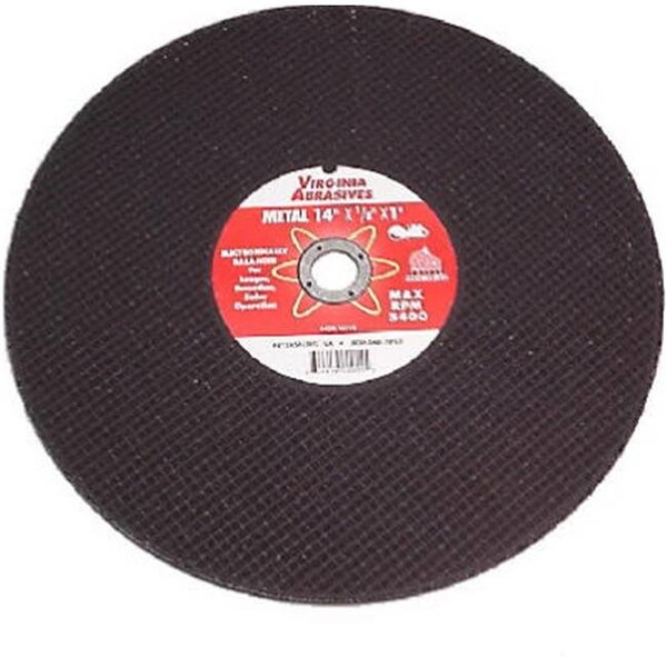 Virginia Abrasives 424-15714 14 x 0.2 in. General Purpose Metal & Steel Bonded Cut Off Wheel; Pack of 10 755614 - main